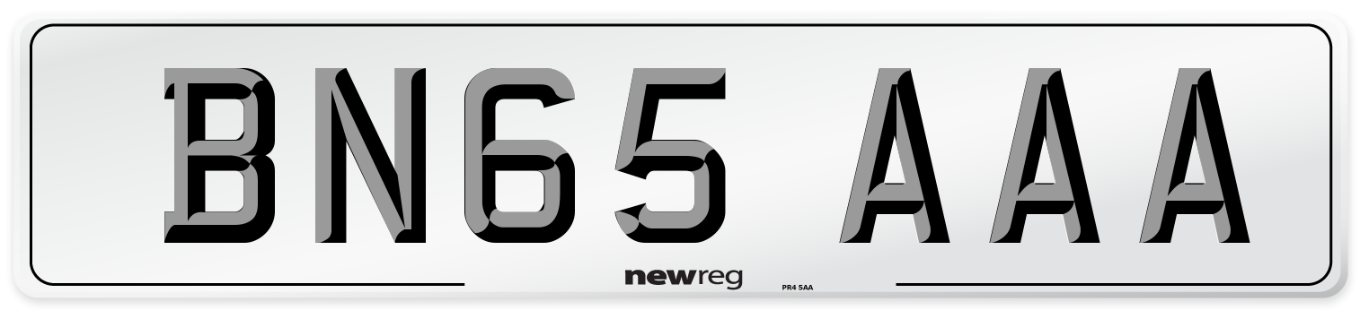 BN65 AAA Number Plate from New Reg